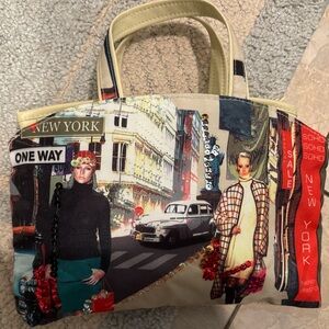 Y2K NYC Graphic Sequin Mini Tote Bag